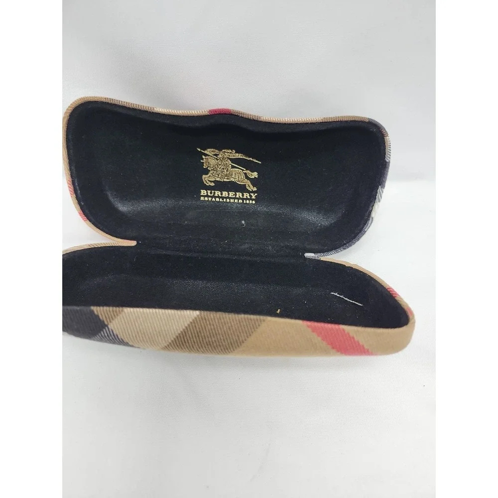 BURBERRY B8436 Sunglasses Brown Plaid And Silver With Case